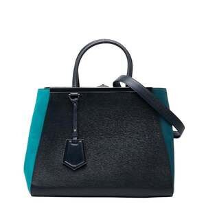 FENDI Blue Leather Shoulder Bag